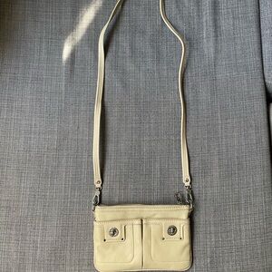 Marc By Marc Jacobs Cream Crossbody Bag - Turnlock Pockets